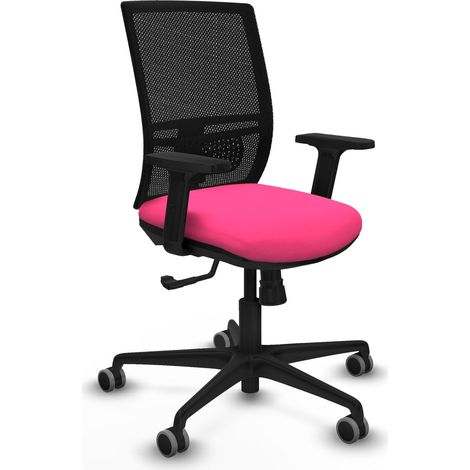Sedia da ufficio piqueras y crespo Yunquera rosa similpelle telaio nero (1/2)