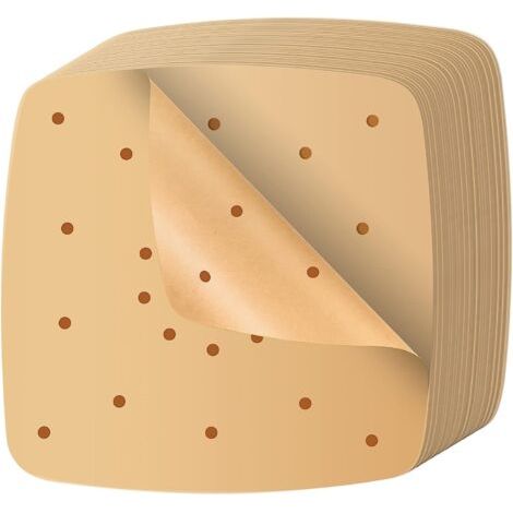 200 Feuilles de Cuisson pour Airfryer 22cm - Papier Parchemin Perforé Antiadhésif, Four et Micro-ondes (1/5)