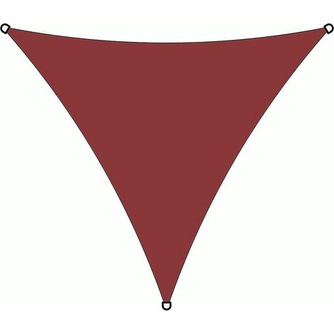 200 X 200 X 200 Cm, Bordeaux-voile D'ombrage Triangle Isocle, Hydrofuge, Brise-soleil Pour Terrasse Jardin Balcon, Tissu Polyester (1/4)