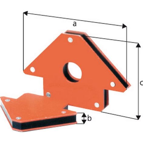 Imán permanente a : 120 mm, b 15 mm, c 82 mm (1/3)