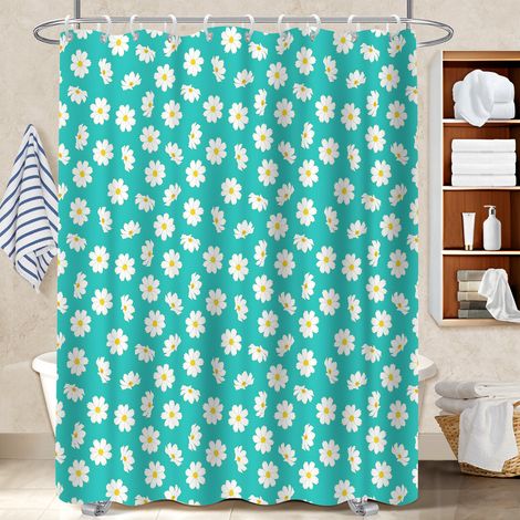 Rideau de douche en polyester 180x180 souple et fluide bâche de douche pour une colocation (1/5)