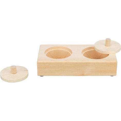 Giocattolo Dispenser Premi per Animali Domestici 2 in 1 Trixie Legno 14 × 3 × 7 CM