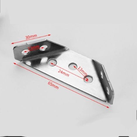 Ensemble de 12 connecteurs d'angle, supports de fixation en acier inoxydable, connecteurs métalliques avec vis, supports d'angle pour étagères, armoires, tables, chaises et bureaux (1/4)