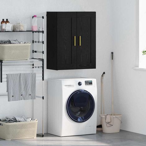 vidaXL Pensile Rovere Nero 69,5 x 34 x 90 cm Legno multistrato