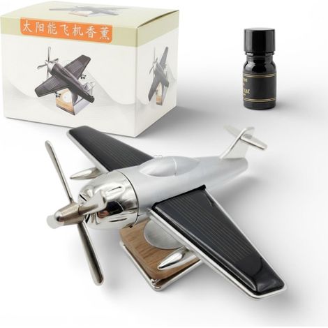 Solar-Flugzeug-Auto-Duft mit sich drehendem Propeller-Cockpit-Lufterfrischer (1/5)