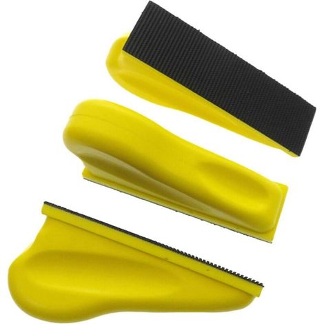 3 Piece Micro Sander - Manual Velcro Disc Sanding Block, Portable Sanding Mouse Pad for Woodworking, Furniture Restoration, Home and Auto Body Work (1/5)