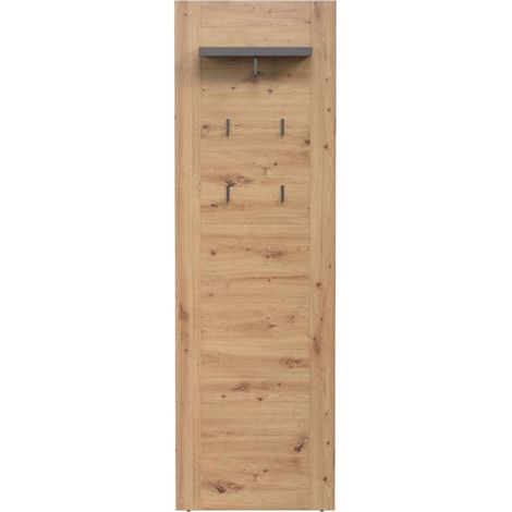 Follow porte-manteau gris, chêne décor.