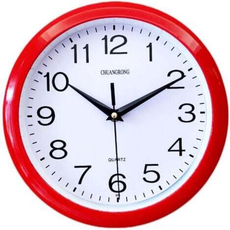 [NON UTILIZZATO] Orologio da parete al quarzo rosso