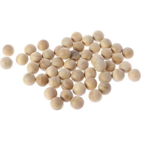 50 Boules Anti-Mites en Cèdre Naturel, Répulsif Camphre pour Armoire et Tiroirs à Vêtements (1/4)