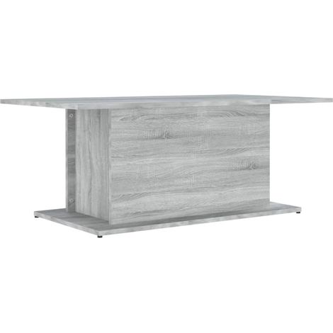 Table basse 102 x 55,5 x 40 cm bois d'ingénierie gris DEC039992