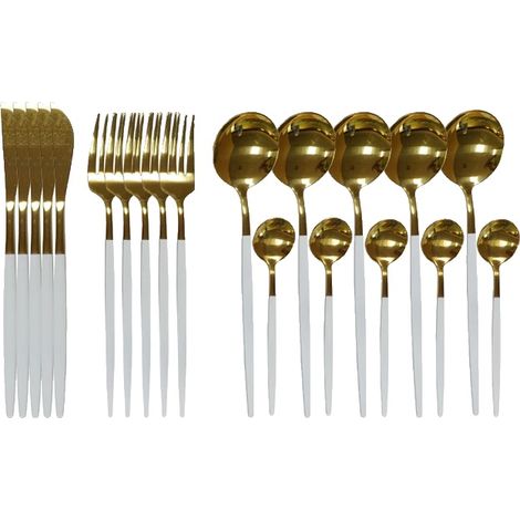 Juego de vajilla de 20 piezas, utensilios de acero inoxidable, 20pc-WG (1/2)