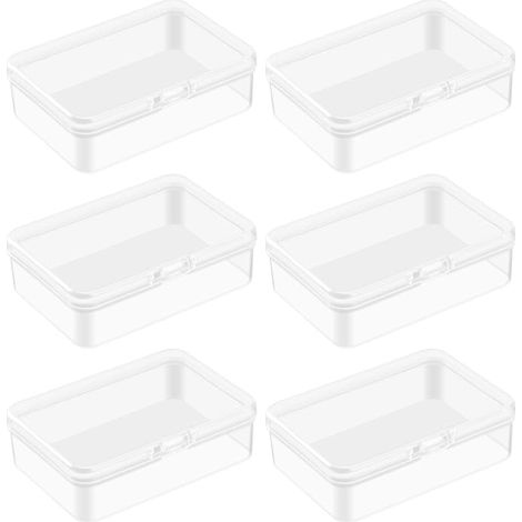 Boîte en Plastique avec Couvercle Petite Boîte de Rangement Transparent Mini Boîtes Vides Fournitures d'Artisanat Boîte de Tri en Plastique pour Petites Perles Bijoux Vis (1/5)
