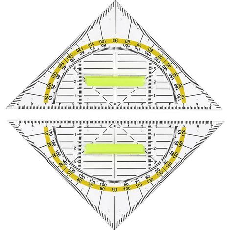 Triangles Géométriques de 16 cm, paquet de 2, pour Les étudiants, Bureaux, Designers, Peintres, etc. (1/5)