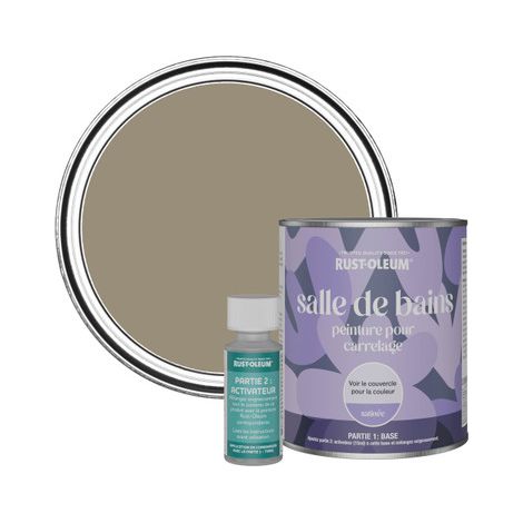 Peinture pour Carrelage de Salle de Bain, Finition Satinée - Café Deluxe 750ml (1/3)