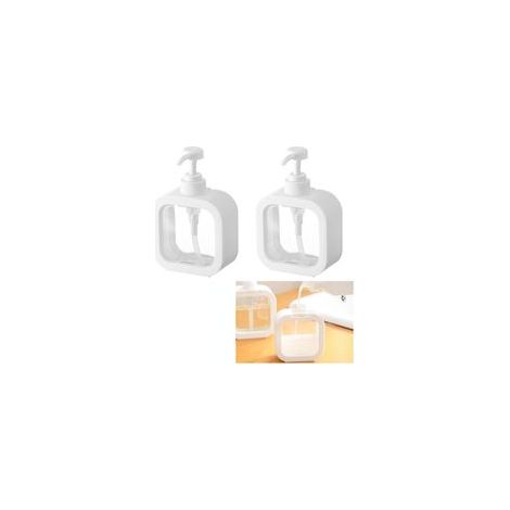 2Pcs Distributeur Savon, 300ML Flacon Pompe Vide, Distributeur Savon Liquide, Distributeur Gel Douche, Distributeur Liquide Vaisselle pour Bain, Cuisine (1/5)