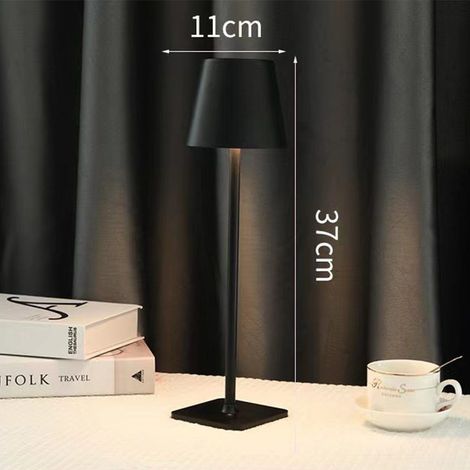 Lampada da tavolo USB, protezione per gli occhi, piccola luce notturna touch per bar, ristorante, bar, ricarica wireless, oscuramento continuo a 3 colori (1/4)