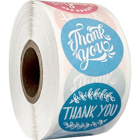 500 selbstklebende „Vielen Dank für Ihre Bestellung“-Etiketten für kleine Handwerksläden und Unternehmen.