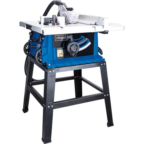 Scheppach HS105 Scie circulaire sur table avec support - 2000W - Hauteur de coupe 75mm - Lame Ø255mm - Inclinable 45° - Elargissement 640x920mm - Guide de coupe transversale & guide parallèle inclus
