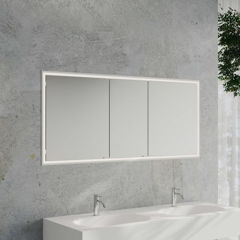 Kronenbach Cube 2.0 Spiegelschrank 160 cm, Unterputz, 3-türig (1/5)
