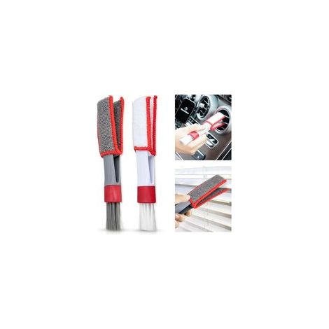 Lot de 2 brosses à plumeau en microfibre – Nettoyage stores vénitiens et climatiseurs – Housse lavable et réutilisable – 18cm x 5cm (1/5)