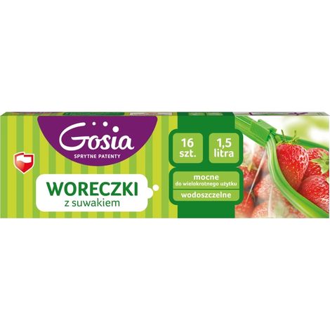 6 sacchetti Gosia Zipper da 1,5 l - 16 pz.