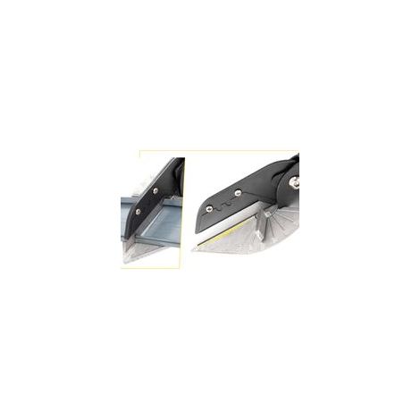 Ciseaux d'angle réglables de 45 à 135 degrés avec verrouillage de sécurité, outils de coupe avec 10 lames de rechange, noir mat (1/5)