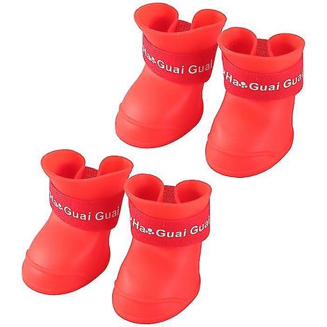 1 botte de pluie pour petit chien, couleurs bonbon