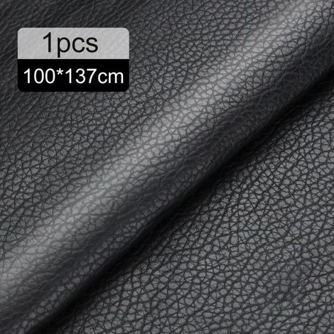 Cuir Autocollant,100x137cm Kit Patch de Réparation en Cuir Auto-adhésif,pour Sièges D'auto,Canapés,Sièges de Bateau,Chaises - Noir (1/4)