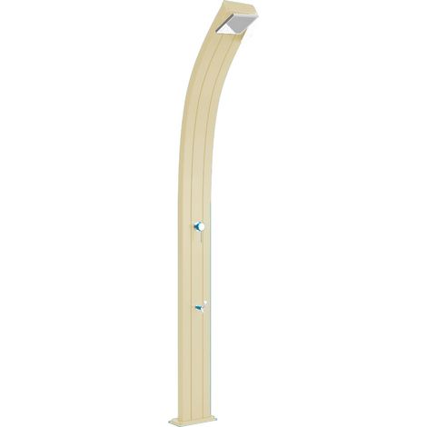 Doccia Solare da Esterno Giardino 30L Miscelatore e Lavapiedi Arkema Spring Champagne Bronze (1/2)