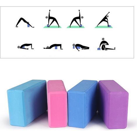 Bloc de yoga en EVA, brique de sport pour exercices, gym, mousse d'étirement, aide au travail corporel, fitness et mise en forme (1/5)