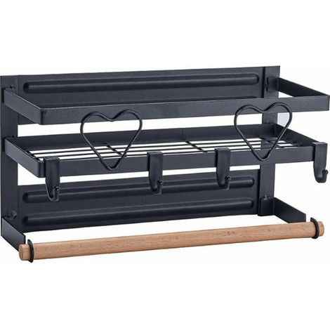 Etagère à épice，Étagère à Suspendre pour Réfrigérat avec Ventouses Support de Rangement，Range Épices Murale (1/4)