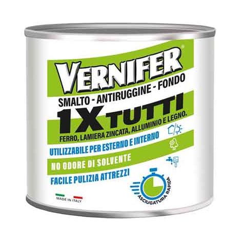 SMALTO ANTIRUGGINE FONDO '1XTUTTI' VERNIFER 500 ml - Grafite antichizzato - AREXONS