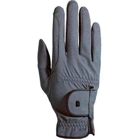 7, Bianco: Guanti da equitazione per adulto modello ROECK-GRIP