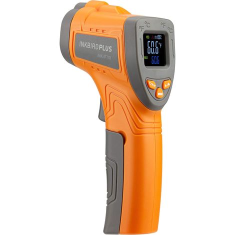 Thermomètres à Infrarouges INK-IFT01,Sans Contact Laser Thermometre Infrarouge pour Industrial -50 ° C to 550 ° C, Ecran LCD Rétroéclairé,Alarme et Émissivité Réglable(pas pour l'homme) (1/5)
