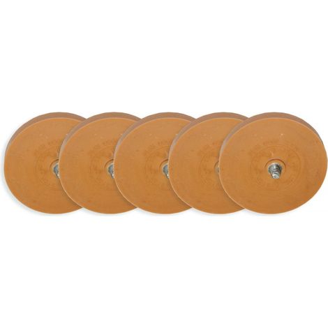 Lot de 5 roues, disque caoutchouc gomme pour eliminer les adhesifs
