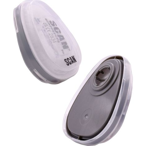 Scan N7501+PP7501+CJZ7501 Twin Half Mask P2 Particle Filter Cartridge Pack of 2