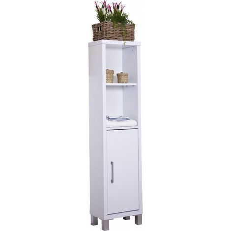 Gala 8903 TOPKIT Etagère de salle de bains TOPKIT Colonne de salle de bains Dimensions : 139x33x23 cm blanc (1/5)