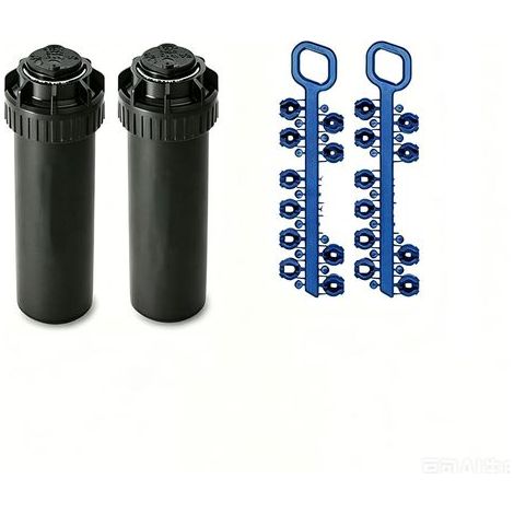 2er-Pack Rain Bird 5004-PC Regner. Sprühweite: 7,6 bis 15,2 Meter. 3/4"-Innengewinde. Professionelle Gartenbewässerung.