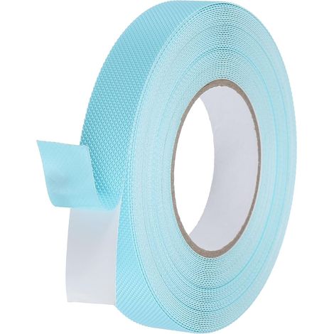 Rubber Grip Tape, 1" x 49.2 Ft PEVA Non-Slip Tape Diamond Textured Adhesive Grip Tape Pour Outdoor/Indoor Steps, Stairs, Traction Tread Stair, Bathroom (Blue) (1/5)