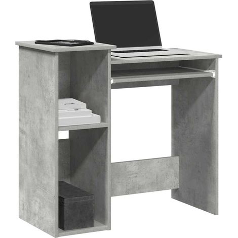 Schreibtisch mit Regalen Betongrau 84x40x78 cm Holzwerkstoff