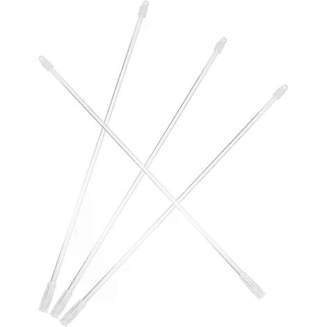 Lot de 4 baguettes de rechange pour stores avec poignée à crochet, tringle transparente, accessoires de rideaux, décoration intérieure, accessoire pour stores en plastique pour fenêtres (1/5)