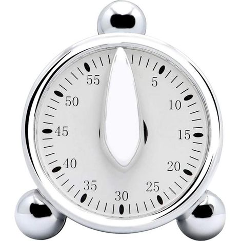 60-Minuten-Küchentimer mit Alarm, gut sichtbare mechanische Stoppuhr für Kinder, Kochen und Unterrichtsorganisation (1/5)
