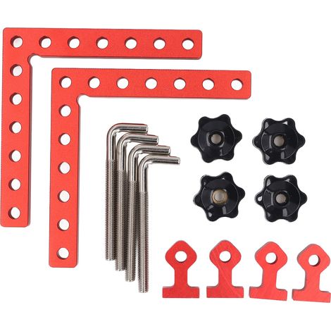 Winkelmesser aus Aluminiumlegierung, Zoll- und metrische Skala, 90°-Positionierung, rechtwinkliger Winkel für Holzbearbeitung, 2er-Set (1/5)