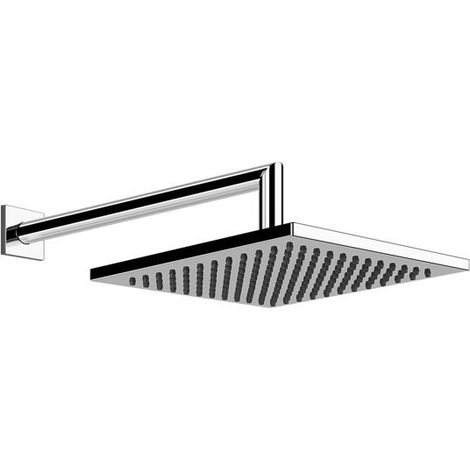 Gessi Emporio ducha cuadrada anticalcárea con junta y soporte de
