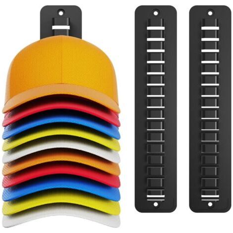 Pair Lntyq 2pcs Cintre à chapeau, porte-chapeau pour mur Organisateur de chapeau de baseball sportif,Affichage de stockage de chapeau, support de cintre de chapeau, rangement de chapeau de Baseball p (1/5)