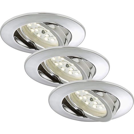 BRILONER 7209-038- SET 3 FARETTI DA INCASSO ORIENTABILI LED 3X5W 400LM IP23 (1/2)