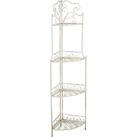 Planter plant stand flower pot holder Etagere wrought iron balcony Shelf for outdoor and indoor plants Planter Support Pot (1/4)