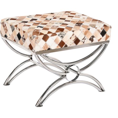 Descalzadora Acero Piel 53X40X43 Rombos Camel
