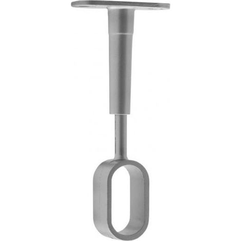Support plafond pour penderie ovale réglable – Zamak chromé – Pour tube 30x15mm – Coque 1 pièce – Visserie fournie – Cime