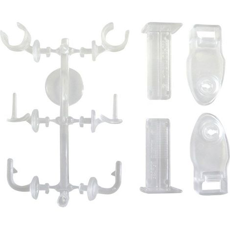 Centrale Brico – Supports autoserrants pour barre de vitrage 10 mm – Lot de 2 – Transparent brut – Installation sans perçage – Pour fenêtres et baies vitrées